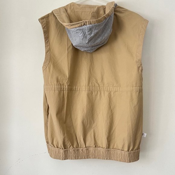 NEW Aerie OFFLINE Cotton Canvas Hooded Cargo Vest, Size S Oversized Fit - Picture 7 of 16